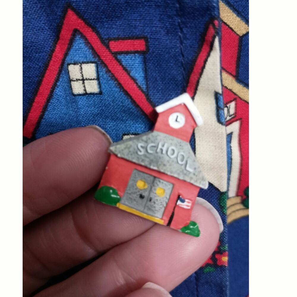 Vintage handmade vest teacher core grandpa core  blue M/L specialized button - Picture 3 of 10